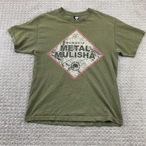 Metal MULISHA Shirt Men Large L Greenish Brown MCMXCIX 1999 Graphic Logo T-Shirt